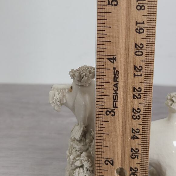 Vintage White Porcelain Spaghetti Poodle Dog Standing Figurine - Picture 8 of 8